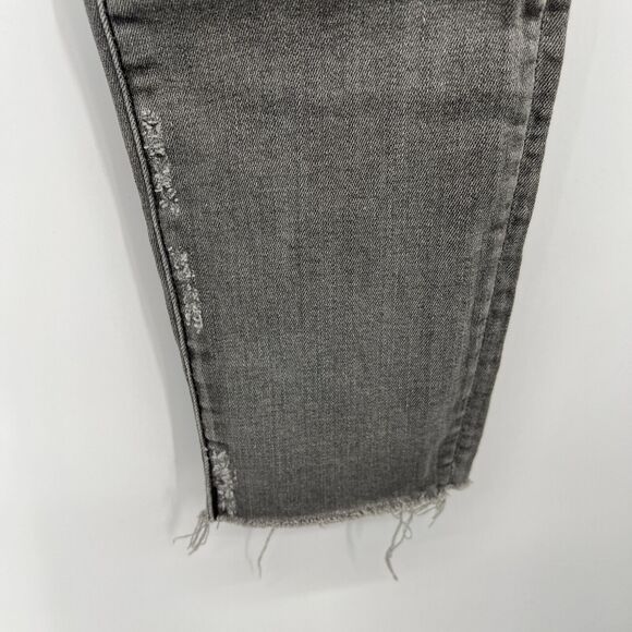 Mother Looker Ankle Fray Last Chance Saloon Gray Skinny Jeans Women's 26 - Picture 5 of 16